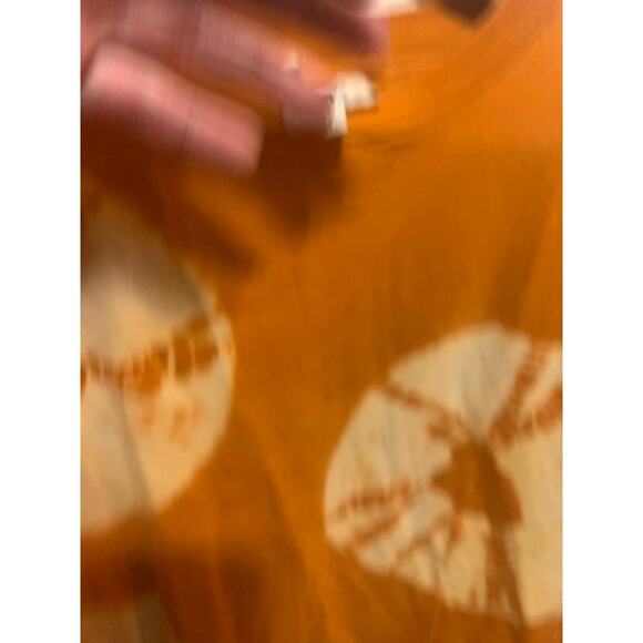 Vintage tye dye T-shirt Gitano single stitch orange tee 80s 90s - Picture 6 of 7